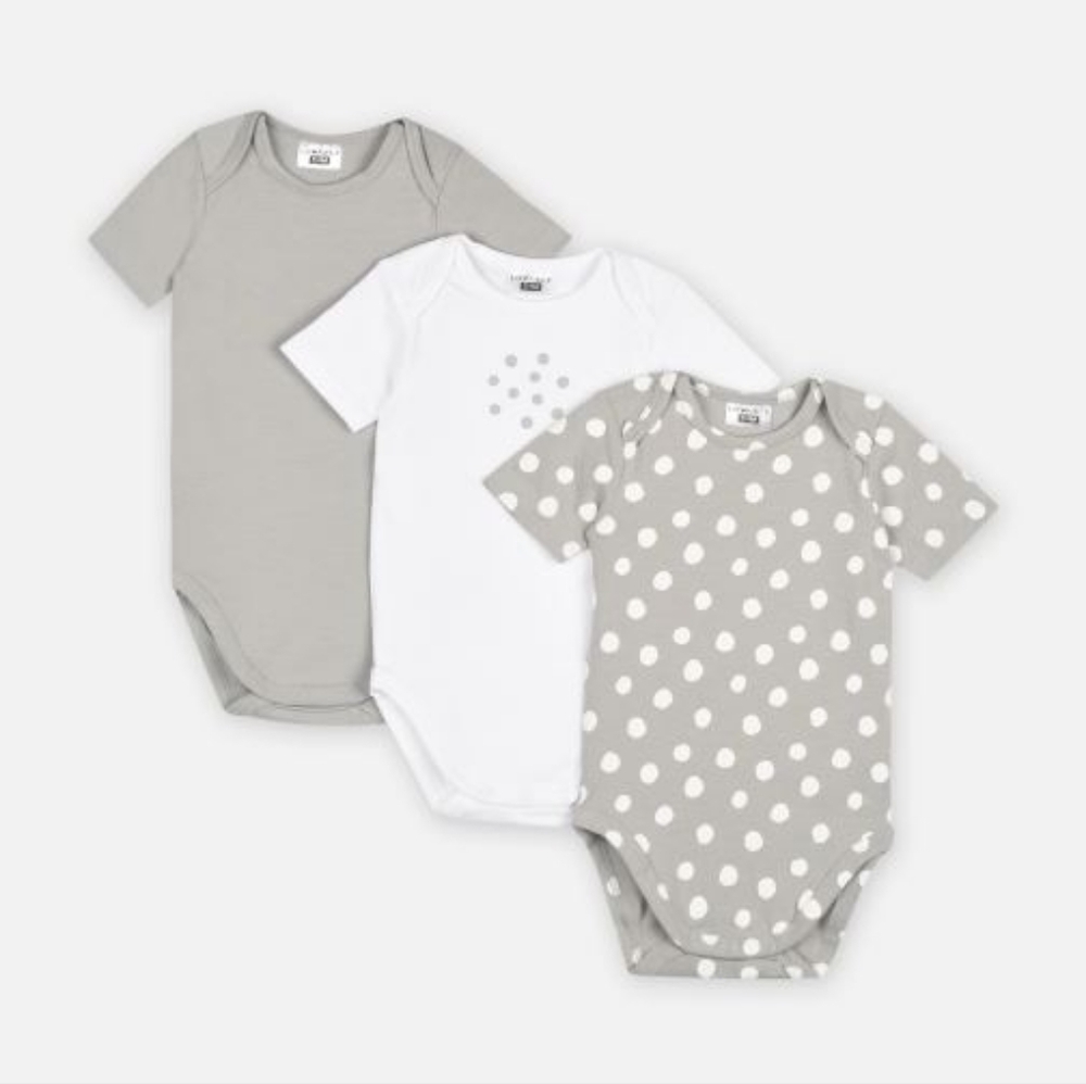 NWT Gray and White Kids Bodysuit Duo SZ 0-3m